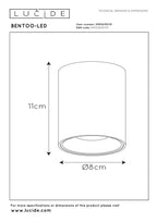 BENTOO-LED - Plafondspot - Ø 8 cm - LED Dimb. - GU10 - 1x5W 3000K - Wit