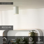 BENTOO-LED - Plafondspot - Ø 8 cm - LED Dimb. - GU10 - 1x5W 3000K - Wit