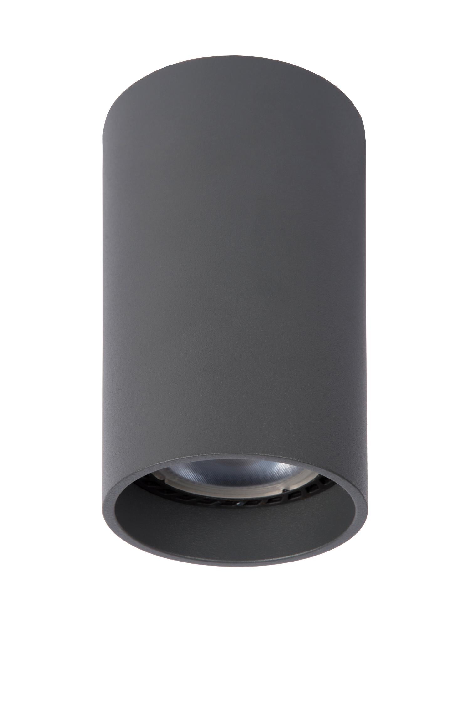DELTO - Plafondspot - Ø 5,5 cm - LED Dim to warm - GU10 - 1x5W 2200K/3000K - Grijs