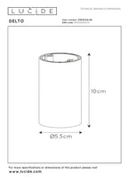 DELTO - Plafondspot - Ø 5,5 cm - LED Dim to warm - GU10 - 1x5W 2200K/3000K - Grijs