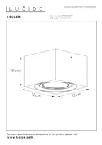 FEDLER - Spot plafonnier - LED Dim to warm - GU10 (ES111) - 1x12W 2200K/3000K - Blanc