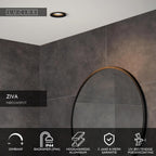 ZIVA - Spot encastré Salle de bain - Ø 8,4 cm - 1xGU10 - IP44 - Noir