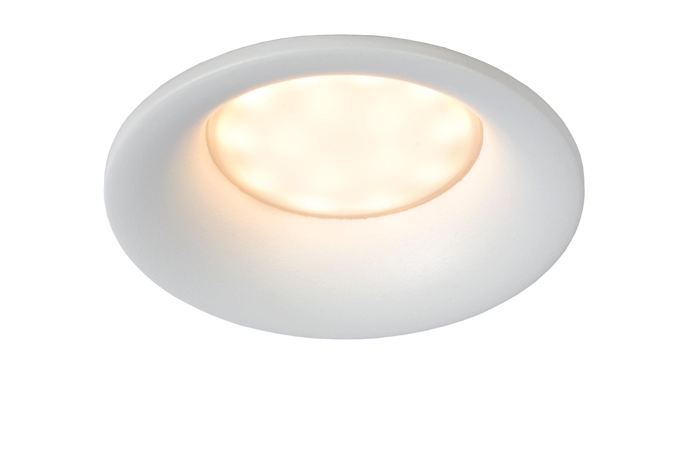 ZIVA - Inbouwspot Badkamer - Ø 8,4 cm - 1xGU10 - IP44 - Wit