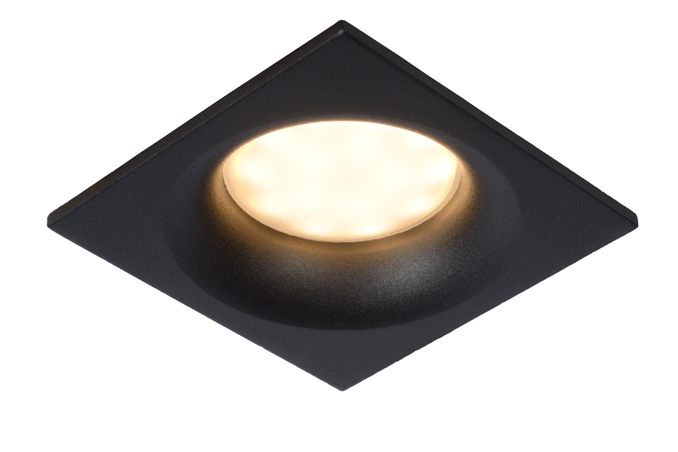 ZIVA - Spot encastré Salle de bain - 1xGU10 - IP44 - Noir