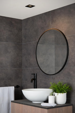 ZIVA - Spot encastré Salle de bain - 1xGU10 - IP44 - Noir