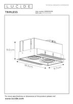 TRIMLESS - Spot encastré - 2xGU10 - Noir
