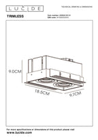 TRIMLESS - Spot encastré - 2xGU10 - Blanc