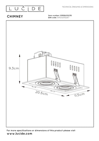 CHIMNEY - Inbouwspot - 2xGU10 - Zwart