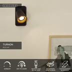 TURNON - Bedlamp / Wandlamp - LED Dim to warm - GU10 - 1x5W 2200K/3000K - Zwart