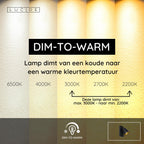 TURNON - Bedlamp / Wandlamp - LED Dim to warm - GU10 - 1x5W 2200K/3000K - Zwart