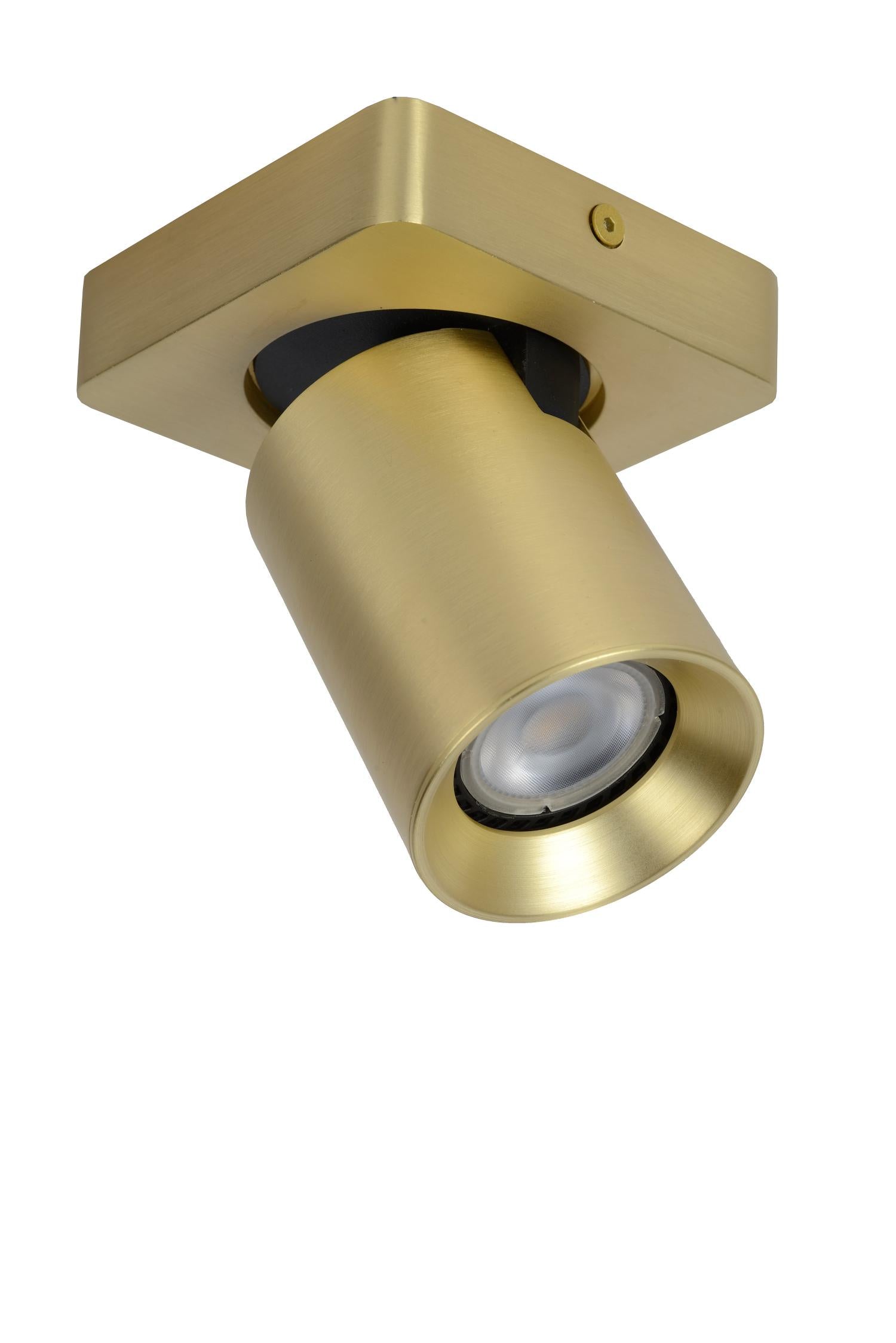 NIGEL - Plafondspot - LED Dim to warm - GU10 - 1x5W 2200K/3000K - Mat Goud / Messing