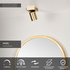 NIGEL - Plafondspot - LED Dim to warm - GU10 - 1x5W 2200K/3000K - Mat Goud / Messing