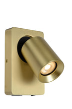 NIGEL - Bed light / Wall light - LED Dim to warm - GU10 - 1x5W 2200K/3000K - With USB charging point - Matt Gold / Brass