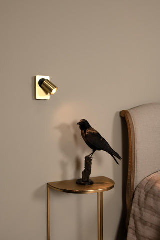 NIGEL - Bed light / Wall light - LED Dim to warm - GU10 - 1x5W 2200K/3000K - With USB charging point - Matt Gold / Brass