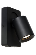 NIGEL - Bedlamp / Wandlamp - LED Dim to warm - GU10 - 1x5W 2200K/3000K - Met USB oplaadpunt - Zwart