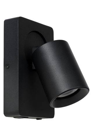 NIGEL - Bedlamp / Wandlamp - LED Dim to warm - GU10 - 1x5W 2200K/3000K - Met USB oplaadpunt - Zwart