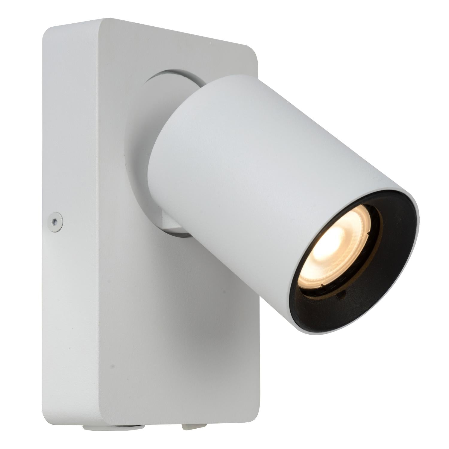 NIGEL - Lampe de chevet / Applique murale - LED Dim to warm - GU10 - 1x5W 2200K/3000K - Avec port de charge USB - Blanc