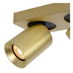 NIGEL - Plafondspot - LED Dim to warm - GU10 - 2x5W 2200K/3000K - Mat Goud / Messing