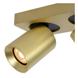 NIGEL - Plafondspot - LED Dim to warm - GU10 - 2x5W 2200K/3000K - Mat Goud / Messing
