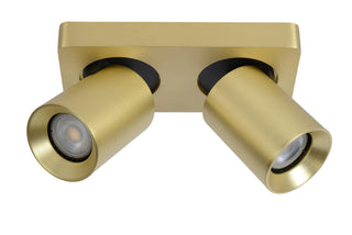NIGEL - Plafondspot - LED Dim to warm - GU10 - 2x5W 2200K/3000K - Mat Goud / Messing