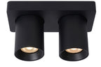 NIGEL - Plafondspot - LED Dim to warm - GU10 - 2x5W 2200K/3000K - Zwart