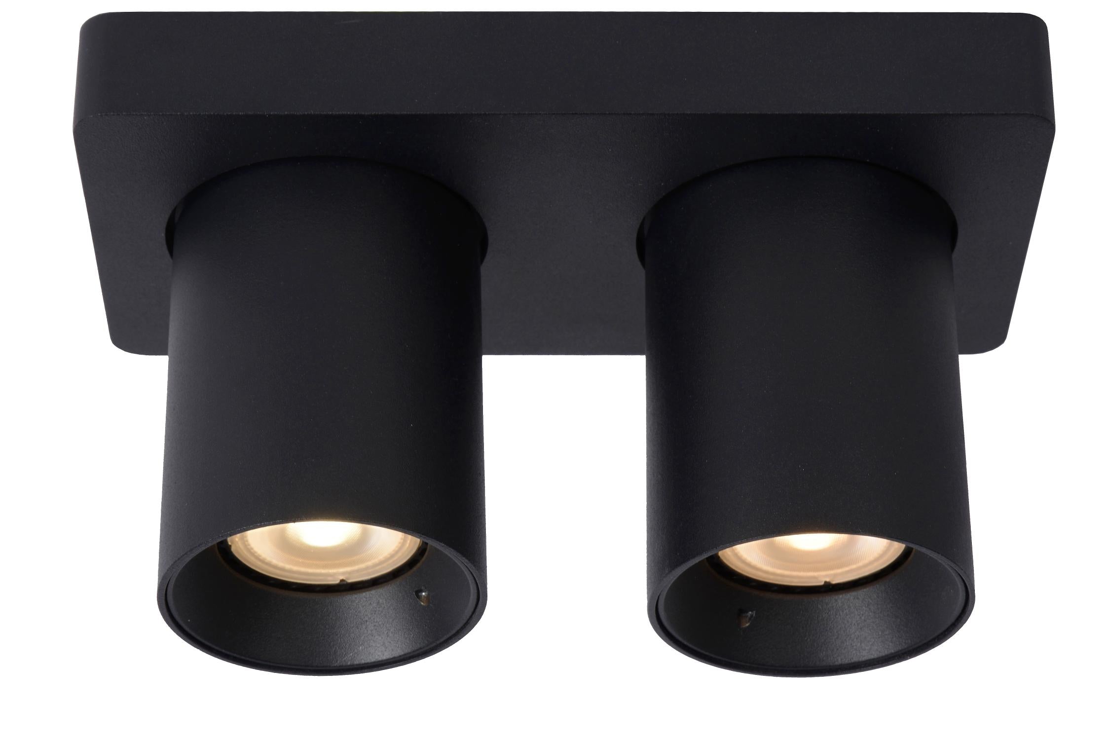 NIGEL - Plafondspot - LED Dim to warm - GU10 - 2x5W 2200K/3000K - Zwart