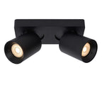 NIGEL - Plafondspot - LED Dim to warm - GU10 - 2x5W 2200K/3000K - Zwart