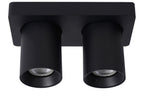 NIGEL - Plafondspot - LED Dim to warm - GU10 - 2x5W 2200K/3000K - Zwart