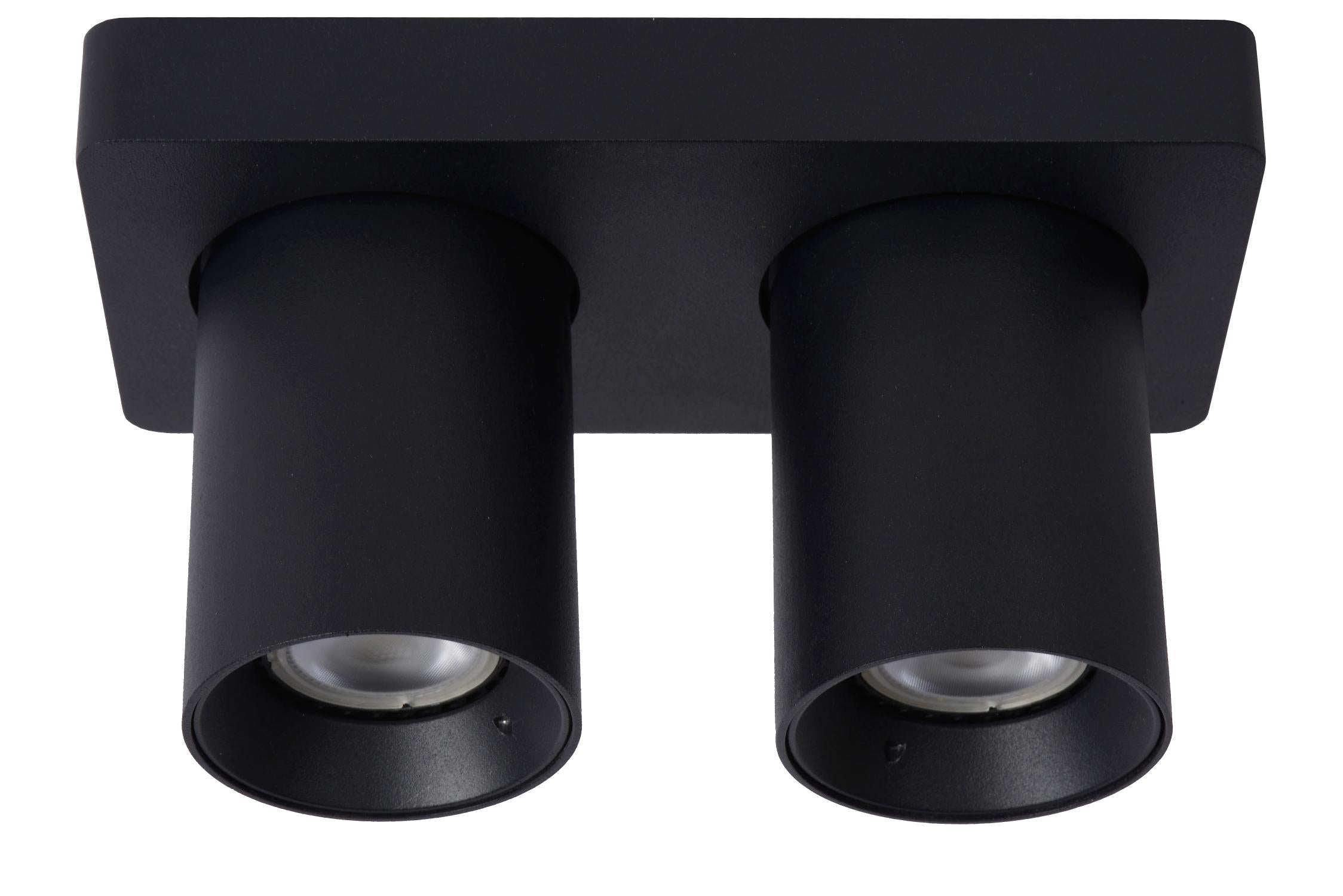 NIGEL - Plafondspot - LED Dim to warm - GU10 - 2x5W 2200K/3000K - Zwart