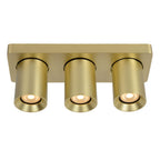 NIGEL - Plafondspot - LED Dim to warm - GU10 - 3x5W 2200K/3000K - Mat Goud / Messing