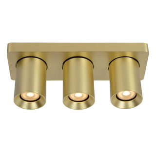 NIGEL - Plafondspot - LED Dim to warm - GU10 - 3x5W 2200K/3000K - Mat Goud / Messing