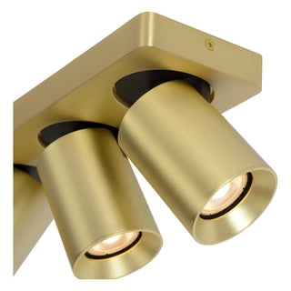 NIGEL - Plafondspot - LED Dim to warm - GU10 - 3x5W 2200K/3000K - Mat Goud / Messing