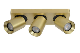 NIGEL - Plafondspot - LED Dim to warm - GU10 - 3x5W 2200K/3000K - Mat Goud / Messing