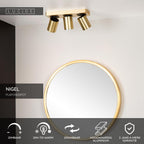 NIGEL - Plafondspot - LED Dim to warm - GU10 - 3x5W 2200K/3000K - Mat Goud / Messing