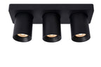 NIGEL - Spot plafonnier - LED Dim to warm - GU10 - 3x5W 2200K/3000K - Noir
