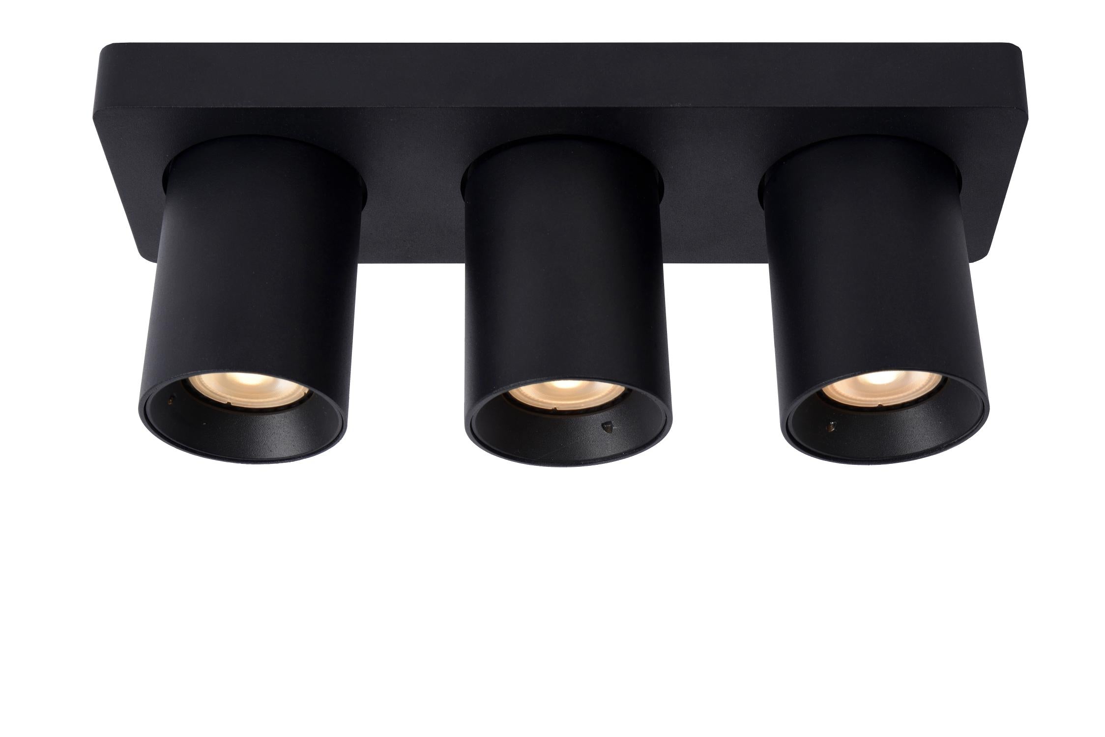 NIGEL - Spot plafonnier - LED Dim to warm - GU10 - 3x5W 2200K/3000K - Noir