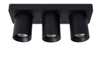 NIGEL - Spot plafonnier - LED Dim to warm - GU10 - 3x5W 2200K/3000K - Noir
