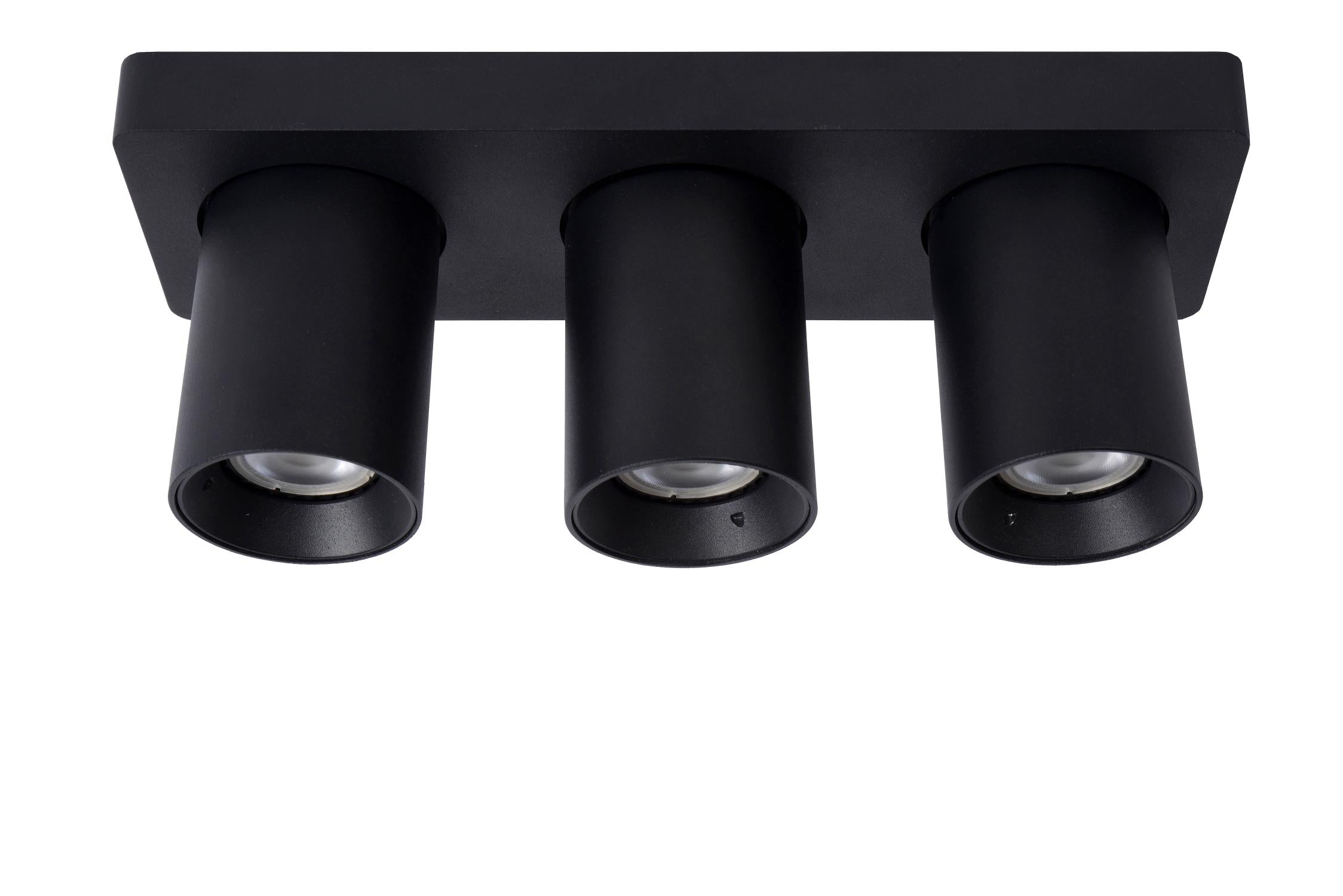 NIGEL - Spot plafonnier - LED Dim to warm - GU10 - 3x5W 2200K/3000K - Noir