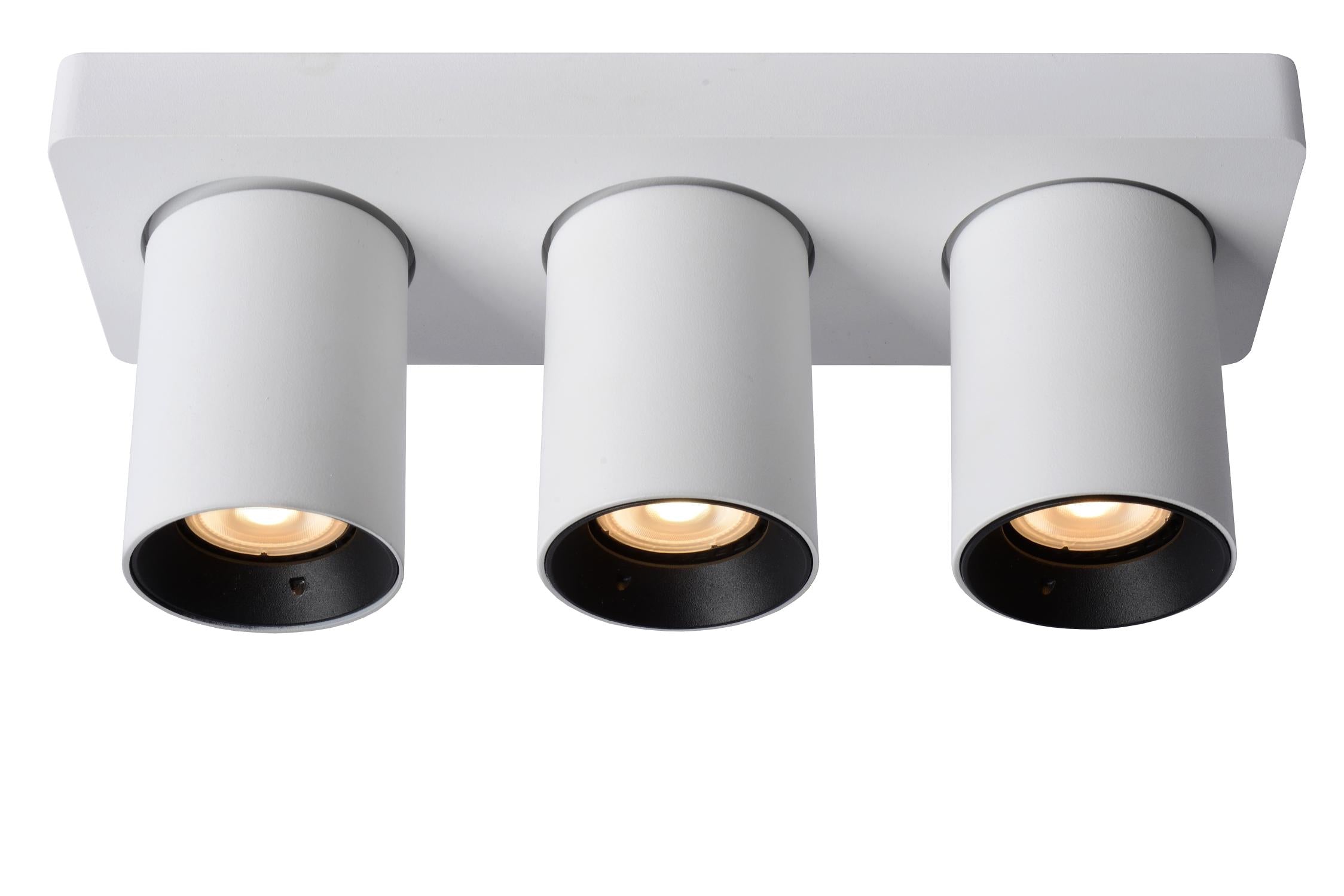 NIGEL - Spot plafonnier - LED Dim to warm - GU10 - 3x5W 2200K/3000K - Blanc