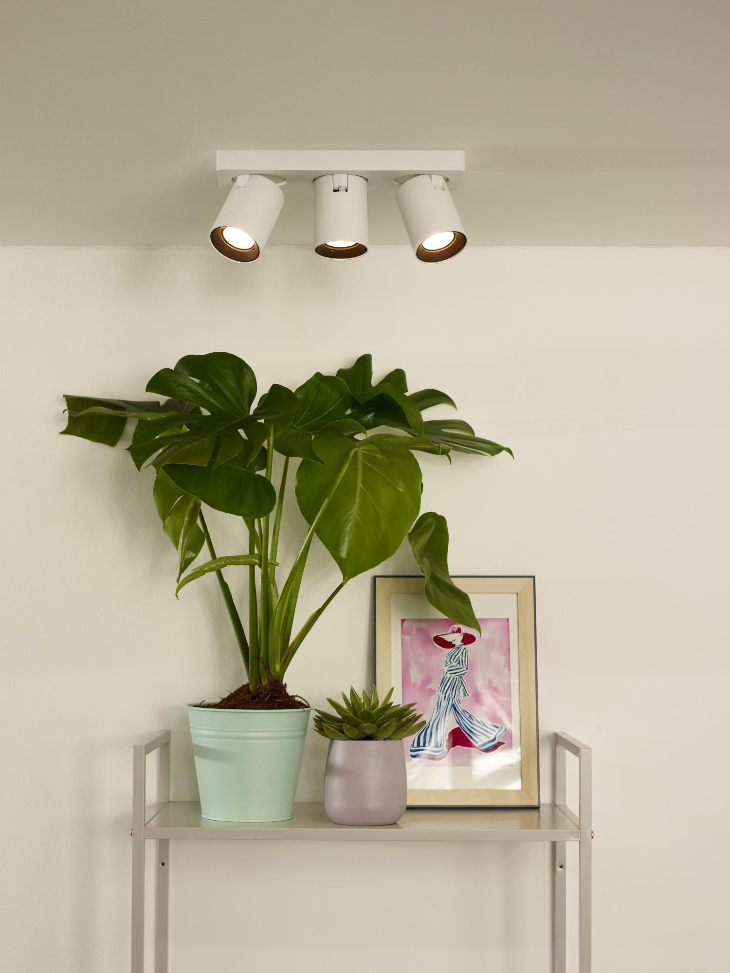 NIGEL - Spot plafonnier - LED Dim to warm - GU10 - 3x5W 2200K/3000K - Blanc