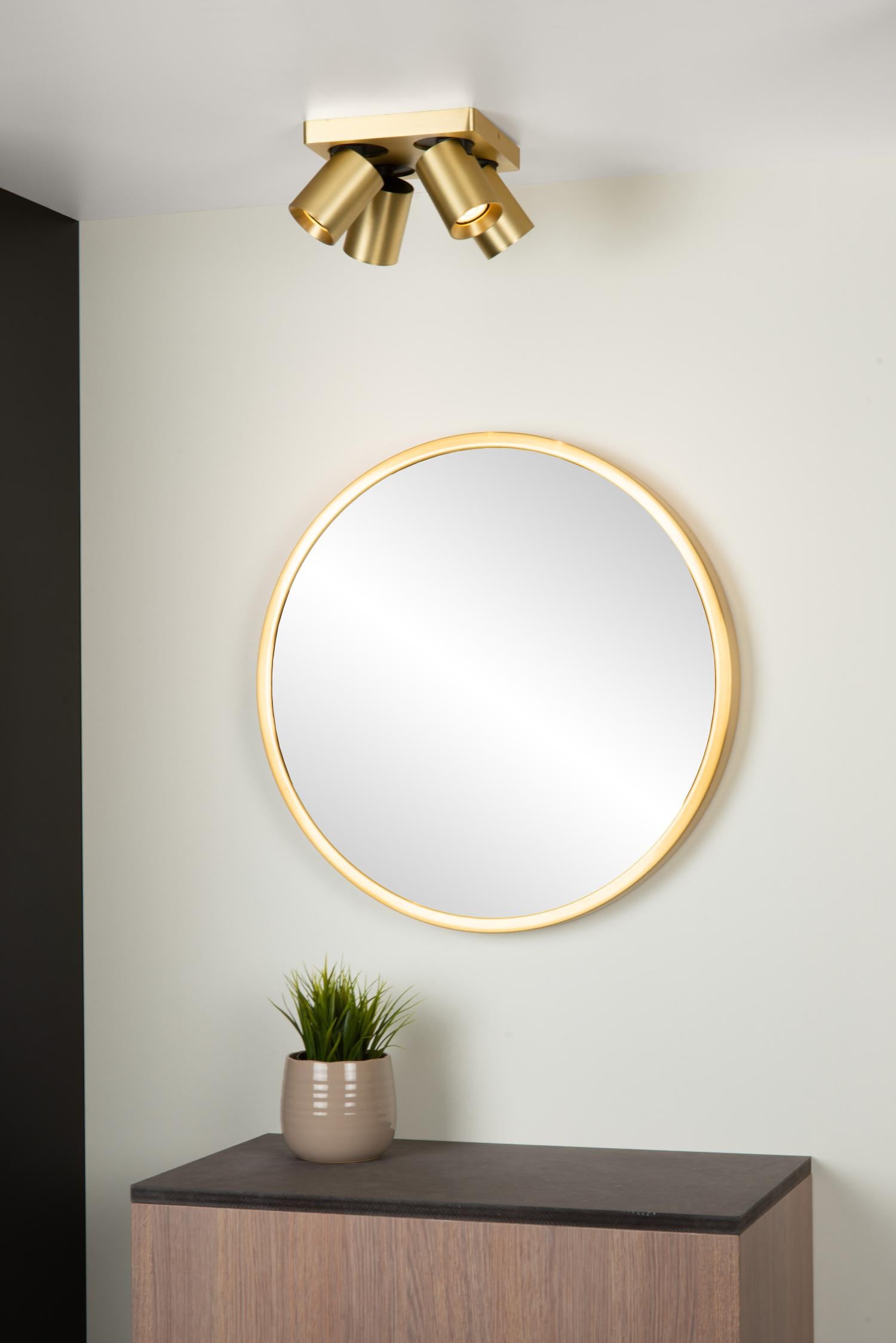 NIGEL - Plafondspot - LED Dim to warm - GU10 - 4x5W 2200K/3000K - Mat Goud / Messing