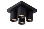 NIGEL - Plafondspot - LED Dim to warm - GU10 - 4x5W 2200K/3000K - Zwart