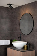 TAYLOR - Ceiling spot Bathroom - LED Dim to warm - GU10 - 1x5W 2200K/3000K - IP44 - Black