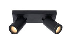TAYLOR - Ceiling spot Bathroom - LED Dim to warm - GU10 - 2x5W 2200K/3000K - IP44 - Black