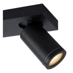 TAYLOR - Ceiling spot Bathroom - LED Dim to warm - GU10 - 2x5W 2200K/3000K - IP44 - Black