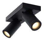 TAYLOR - Ceiling spot Bathroom - LED Dim to warm - GU10 - 2x5W 2200K/3000K - IP44 - Black