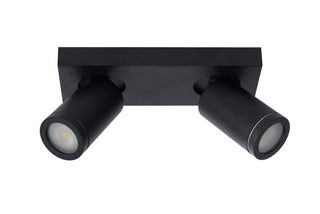 TAYLOR - Ceiling spot Bathroom - LED Dim to warm - GU10 - 2x5W 2200K/3000K - IP44 - Black