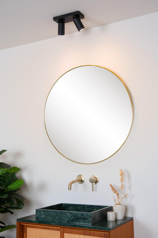 TAYLOR - Ceiling spot Bathroom - LED Dim to warm - GU10 - 2x5W 2200K/3000K - IP44 - Black