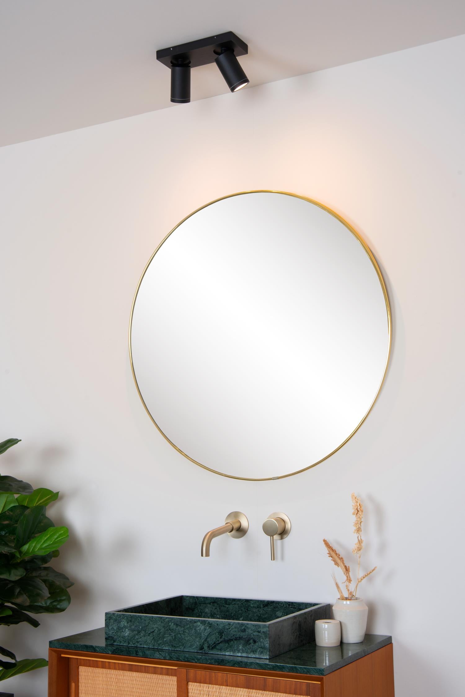 TAYLOR - Ceiling spot Bathroom - LED Dim to warm - GU10 - 2x5W 2200K/3000K - IP44 - Black