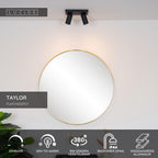TAYLOR - Ceiling spot Bathroom - LED Dim to warm - GU10 - 2x5W 2200K/3000K - IP44 - Black